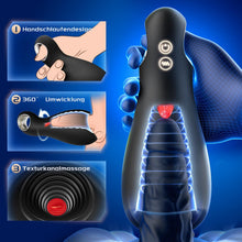 Laden Sie das Bild in den Galerie-Viewer, Sex Spielzeug für die Männer Masturbator, Elektrischer Masturbieren für Männer mit 5 Zungenleckmodi Hohler Ring, 3IN1 Penis Vibrator Sexspielzeug 360° Umwickeln Penistrainer 10 Vibrationsmodi Sex Toys