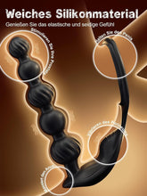 Laden Sie das Bild in den Galerie-Viewer, Sex Spielzeug für die Männer, Anal Plug Prostata Massagegerät Buttplug Penisring mit 10 Vibrierenden Modi, Prostata Stimulation mit 5 Analperlen, Wasserdichtes Sex Toyset für die Paare