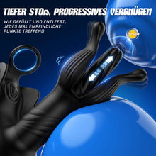 Laden Sie das Bild in den Galerie-Viewer, Soulour Analvibratoren für Mann Prostata Stimulation Männer, 4 IN 1 Expansions- und Schubmodi Analplug mit Penisring &amp; Hodenvibration, Sex Spielzeug für die Männer Anal Plug Vibrator mit 9x9 Modi Reif