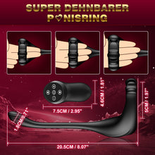 Laden Sie das Bild in den Galerie-Viewer, Prostata Stimulation Männer Analvibratoren für Mann - Analplug# für Männe Anal Vibrator mit Einstellbar Penisring, Sex Spielzeug für die Männer Vibratorensets Anal Dildo Plug Sex Toys mit 10 Modi