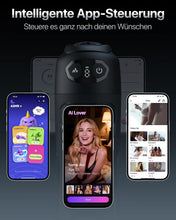 Laden Sie das Bild in den Galerie-Viewer, Masturbieren für Männer 7 Saug- &amp; Vibrationsmodi Masturbator 18,03 cm Tiefe, KI Sex Spielzeug für die Männer, Elektrische Masturbatoren Druckregelung Penispumpe, Taschenmuschi mit Handyhalter Sex Toys