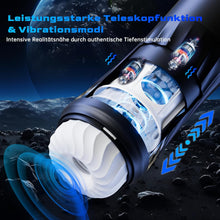 Laden Sie das Bild in den Galerie-Viewer, Masturbieren für Männer Elektrischer Masturbator, Sex Spielzeug für die Männer mit 3 Verdrehung &amp; 5 Teleskopfunktion Vibratiosmodi, 3D Realistisch Vagina Heizung Masturbatoren Taschenmuschi Sex Toys