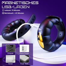 Laden Sie das Bild in den Galerie-Viewer, Penisring Vibrator Sex Spielzeug für die Männer Extrem -Cockring Penis Ring Sex Spielzeug für die Paare mit Einstellbare Größe,APP Fernbedienung Vibratorensets für Paare mit 10 Vibrations Penisringe.
