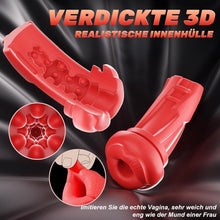 Laden Sie das Bild in den Galerie-Viewer, Elektrische Masturbator mit Telefonhalter, Mundförmig Masturbieren für Männer Blowjob mit 9 Saugmodi 9 Vibration, 3D Realistisch Vagina Heizung Sex Spielzeug für die Männer LCD Display, APP-Steuerung