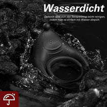 Laden Sie das Bild in den Galerie-Viewer, Dual Penisringe Vibrator, Dehnbarer Vibratorensets für Männer Sex Spielzeug mit 10 Modi Penis Stimulation G-Punkt Vibrator, Erotik Sexspielzeuge für Männer Paare, Schwarz