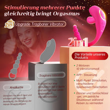 Laden Sie das Bild in den Galerie-Viewer, Vibration für Frauen Sex Spielzeug für die Frau Paare mit APP, 2in1 Vibrator G-Punkt Anal Klitoris Vibratorensets 10Modi, Leise Tragbarer Vibratoren Bdsms Sexspielzeug Extrem Sex Toyset für Woman Rosa