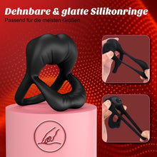 Laden Sie das Bild in den Galerie-Viewer, Dual Penisring Vibrator mit Klitoris Stimulator, Penisringe Sex Spielzeug für die Paare Extrem mit 9 Vibrationen, Sexspielzeug Vibratorensets für Paare Männer Cock Penis Ring Paarvibrator für Paare