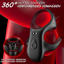 Laden Sie das Bild in den Galerie-Viewer, Penisring Vibrator mit 360° Verstellbarem Perlen-Klitorisstimulator, Sex Spielzeug für die Paare Männer Frauen, Cockring Penis Ring Sex Toys, Erotisches Sexspielzeug für Paare Mann Extrem Sex