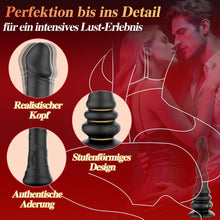 Laden Sie das Bild in den Galerie-Viewer, Wriggelnder Vibrator, realistischer Dildo, vibrierender Analplug, mit 9 Modi für Wellen und Vibration, G-Punkt und Prostata-Stimulator, mit Fernbedienung und Saugnapf, Unisex-Sexspielzeug