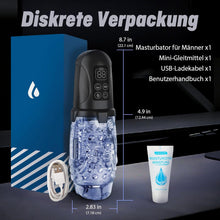 Laden Sie das Bild in den Galerie-Viewer, Elektrischer Masturbator Masturbieren für Männer, 7 Vibration 7 Saugmodi Sex Spielzeug für die Männer, Realistische Taschenmuschi Sexspielzeug mit Doppel-Starkmotor, Penispumpe Masturbatoren Sex Toys