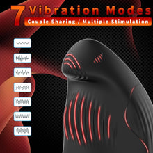 Laden Sie das Bild in den Galerie-Viewer, Sex Spielzeug für Paare- Penisring Vibrator Sexspielzeug für Paare Extrem Sex, Penis Ring Sex Spielzeug für die Männer Extrem,Sex Toys Cockring Penisring Erotisches Sexspielzeug mit 7 Vibration