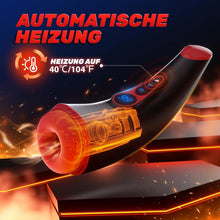 Laden Sie das Bild in den Galerie-Viewer, Masturbieren für Männer, Sex Spielzeug für die Männer mit 9 Saugmodus und Vibrationsmodi, Elektrischer Masturbator Cup 3D Realistische Vagina Heizung, LCD Display Taschenmuschi Blowjob Penis Vibrator