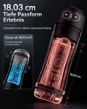 Laden Sie das Bild in den Galerie-Viewer, Masturbieren für Männer 7 Saug- &amp; Vibrationsmodi Masturbator 18,03 cm Tiefe, KI Sex Spielzeug für die Männer, Elektrische Masturbatoren Druckregelung Penispumpe, Taschenmuschi mit Handyhalter Sex Toys