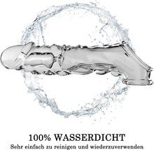 Laden Sie das Bild in den Galerie-Viewer, Penishülle mit Vibrator für 9 CM Penisverlängerung,Penis Sleeve erotisches Sexspielzeug für die Männer Penis Hülle Penismanschetten Sex Toyset Herren (Transparent)