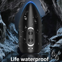 Laden Sie das Bild in den Galerie-Viewer, Silikon Elektrische Penis Trainer Vibrator für Männlicher Solo Masturbieren Einstellbare Größe Eichel Stimulator mit 10 Vibrationen Tappingmodi Masturbator Cup Sex Spielzeug für Männer Paare