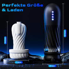 Laden Sie das Bild in den Galerie-Viewer, Masturbieren für Männer Elektrischer Masturbator, Sex Spielzeug für die Männer mit 3 Verdrehung &amp; 5 Teleskopfunktion Vibratiosmodi, 3D Realistisch Vagina Heizung Masturbatoren Taschenmuschi Sex Toys