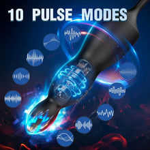 Laden Sie das Bild in den Galerie-Viewer, Prostata Vibrator Stimulator mit Stoßfunktion, 10 Vibrationsmodi Extrem Silikon und Doppel Penisring, Penis Vibrator mit Fernbedienung Sex Spielzeug Anal Dildo Analplug Analvibratoren für Mann
