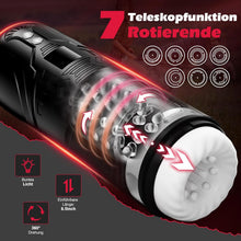 Laden Sie das Bild in den Galerie-Viewer, Masturbieren für Männer Elektrisch, Masturbator Sex Spielzeug für die Männer Solo mit 7 Vibration Stoß und Rotationsmodi, 3 in 1 Sexspielzeug Taschenmuschi Penis Masturbatoren Sex Toys Pussy