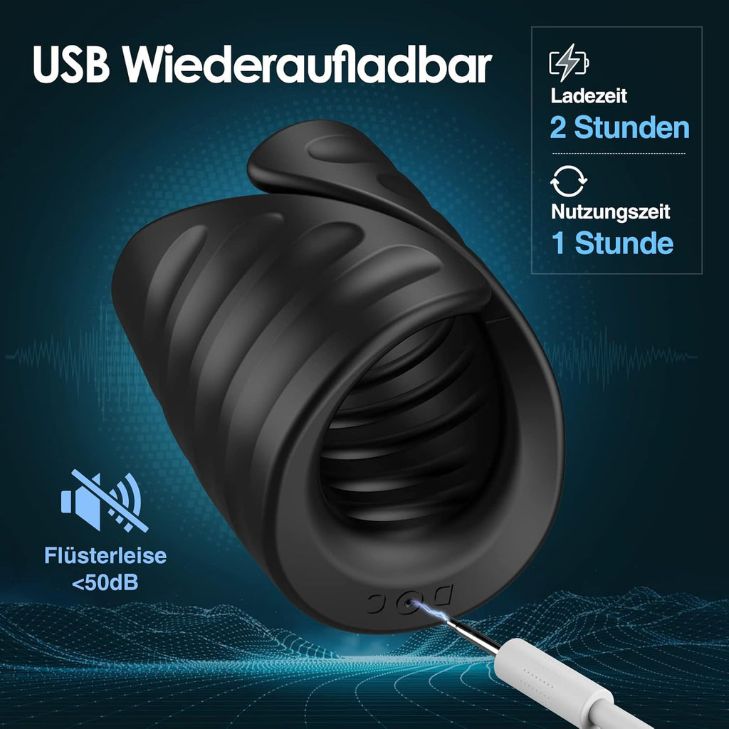 Elektrischer Masturbator Penistrainer Vibrator App Steuerung Masturbieren Männer mit 9 Vibrationsmodi, 2in1 Sexspielzeug Eichel Stimulator Masturbatoren Mann Sex Spielzeug für Männer die Paare Solo