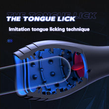 Laden Sie das Bild in den Galerie-Viewer, Buntune Elektrischer Cup Masturbator Sexspielzeug für Männer Silikon Penis Trainer Vibrator mit 10 Vibrationsmodi und Zunge Lecken Saugmodi Eichel Stimulator für Herren Taschenmuschi Massagegerät