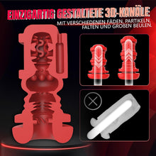 Laden Sie das Bild in den Galerie-Viewer, Elektrischer Masturbator Cup Masturbieren für Männer, Sex Spielzeug für die Männer mit 8 Teleskopfunktion und 8 Vibrationsmodi, Sex toys 3D Vagina Taschenmuschi, LCD Display, Masturbatoren Solo