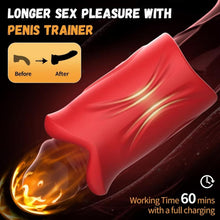 Laden Sie das Bild in den Galerie-Viewer, Penistrainer APP Steuerung Elektrischer Masturbator Eichel Stimulator für Männer mit 9 Vibrationsmodi Masturbatoren Oralsex Penis Vibrator Masturbieren Sex Spielzeug für die Männer Solo