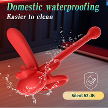 Laden Sie das Bild in den Galerie-Viewer, 4 in1 Penisring Vibrator Prostata Stimulation APP Penisring Set Sex Spielzeug, Penis Vibrator Massagegerät mit 3 Vibrationsmodi Penis Hoden langanhaltende Erektion Sexspielzeug für Männer