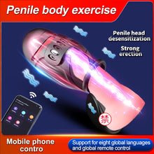Laden Sie das Bild in den Galerie-Viewer, Elektrischer Masturbator Silikon Penis Trainer Vibrator mit 9 Vibrationsmodi, Eichel Stimulator Masturbatoren Mann mit App Steuerung Masturbieren Männer Sex Toys für Männer und Paare