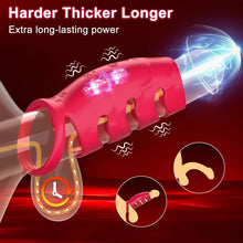 Laden Sie das Bild in den Galerie-Viewer, Penisring Sex spielzeug für die Paare Männer, Penis Ring Erotik Sex Spielzeug für Penis G-Punkt, Penishülle Cockring Erotisches Sexspielzeug für Klitoris, 10 Vibrationsmodi Dual Penisringe Sex Toys