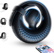 Laden Sie das Bild in den Galerie-Viewer, Verstellbarer Penisring Vibrator Sex Spielzeug für die Männer - Silikon Cockring Penis Ring Sex Toyset für Man Erektion mit 10 Vibrationsmodi, App Perlen-Hodenring Erotisches Sexspielzeug für Paare