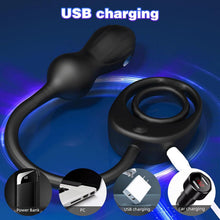 Laden Sie das Bild in den Galerie-Viewer, NEU Elektroshock Analvibratoren für Mann mit 10 Vibrations 3 Elektroschockmodi Prostata Stimulation Männer Penis Ring Vibrator Analplug Sexspielzeug für Männer Paare Extrem