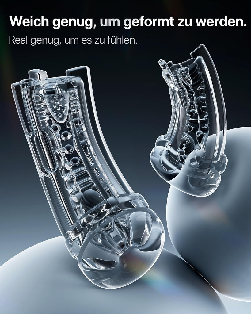 Masturbieren für Männer 7 Saug- & Vibrationsmodi Masturbator 18,03 cm Tiefe, KI Sex Spielzeug für die Männer, Elektrische Masturbatoren Druckregelung Penispumpe, Taschenmuschi mit Handyhalter Sex Toys