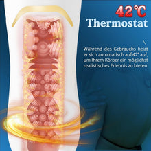 Laden Sie das Bild in den Galerie-Viewer, Masturbieren für Männer Elektrisch 10 Vibrationsstufen&amp; 3 Saugstufen Masturbator Männer 42℃ Taschenmuschi Sexspielzeug Vibratorstarb Männer Elektrischer Masturbator taschenmuschi weiß