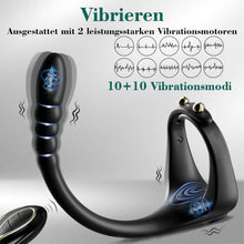 Laden Sie das Bild in den Galerie-Viewer, Prostata Stimulation Männer Sex Spielzeug für die Männer, Vibratorensets Analplug für männer Penisringe Vibrator Analvibratoren für mann Sexspielzeug für Paare Cockring groß mit 10 Vibrationsmodi