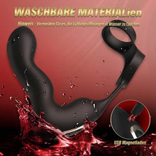 Laden Sie das Bild in den Galerie-Viewer, Analplug-Sexspielzeug für Männer mit automatischer Aufblasfunktion und 10 Vibrationsmodi, vibrierender Prostatamassager mit Penisring und Fernbedienung, 3-in-1-Sexspielzeug für Männer – Analdildo