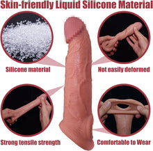 Laden Sie das Bild in den Galerie-Viewer, 8 Inch Vibrating Penis Sleeve with 10 Vibration Modes