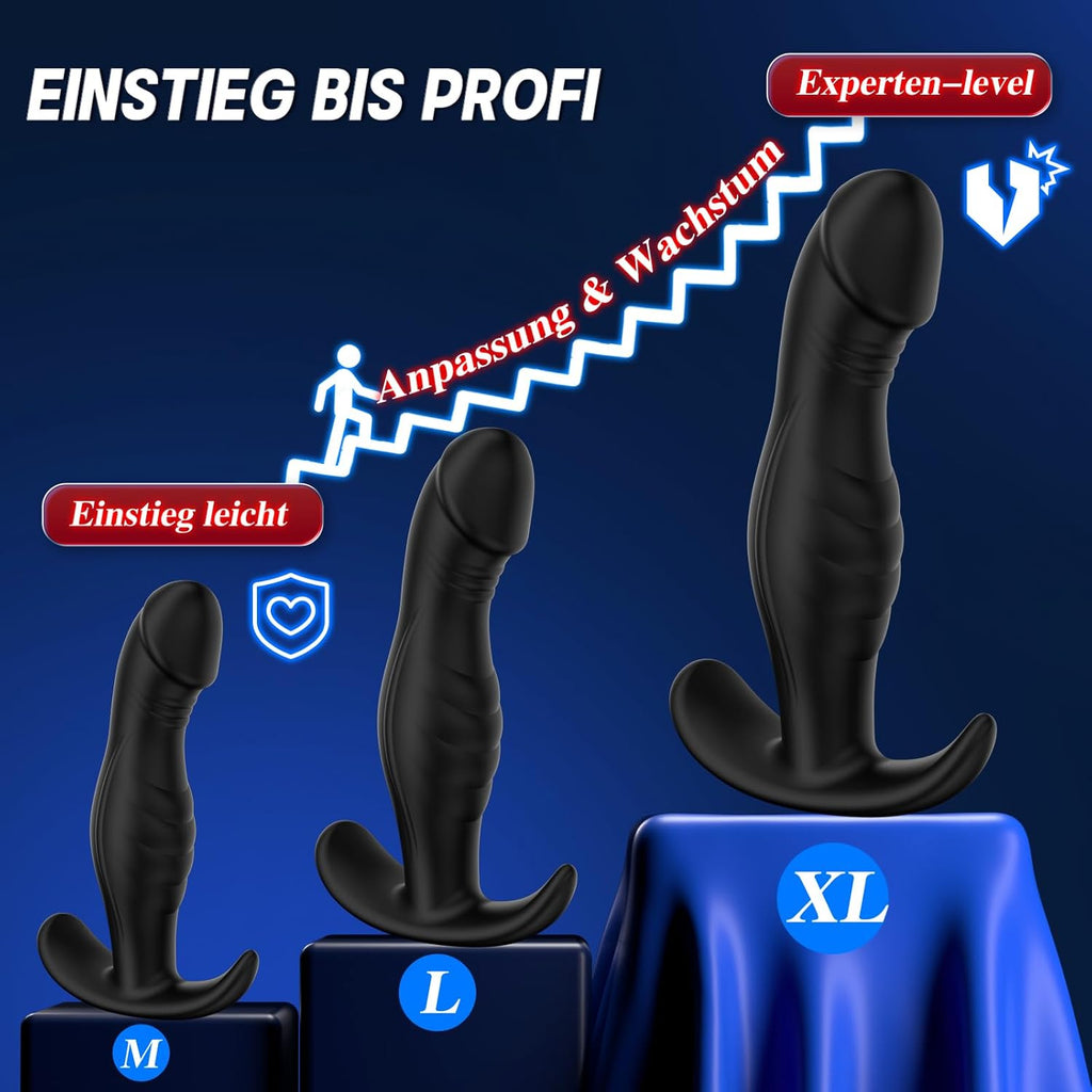 Analplug# für Frauen Männer 4 Stück Anal Plug Set mit Analdusche & Größen-Upgrade (M-XL) für Anfänger bis Profi Buttplug Analplugs Butt Plug für den Mann Sexspielzeug Silikon Anal Dildo