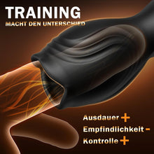 Laden Sie das Bild in den Galerie-Viewer, Penis Vibrator mit 10 360°-Rundum-Rotationen und 10 Vibrationen, Sex Spielzeug für die Männer Eichel Stimulation Masturbator Masturbieren für Männer Elektrisch