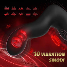 Laden Sie das Bild in den Galerie-Viewer, Analplug-Sexspielzeug für Männer mit automatischer Aufblasfunktion und 10 Vibrationsmodi, vibrierender Prostatamassager mit Penisring und Fernbedienung, 3-in-1-Sexspielzeug für Männer – Analdildo