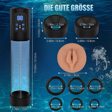 Laden Sie das Bild in den Galerie-Viewer, Penispumpe, Sexspielzeug für Männer, Masturbator – Sexspielzeug für die männliche Masturbation, Vakuumpumpe mit 4 Saugmodi, Sexspielzeug für Erwachsene mit Penisring und realistischer Vagina