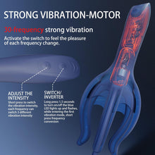 Laden Sie das Bild in den Galerie-Viewer, 2-in-1-Harnröhren- und Penis-Vibrator für Männer, Harnröhrendilatator, 30 Vibrationsmodi, Prostatastimulator, Dilatatoren, Harnröhren- und Penis-Plug, Masturbator für Männer