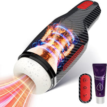 Laden Sie das Bild in den Galerie-Viewer, Masturbieren FüR MäNner - Masturbatoren FüR Die MäNner Mit 5 Saugmodus Und 10 Vibrationsmodi, Taschenmuschi FüR Die MäNner 3d Realistische Vagina Heizung