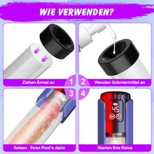 Laden Sie das Bild in den Galerie-Viewer, Automatic Pump for Enlargement, Sex Toy for Men, Waterproof Vacuum for Men, Masturbators with 5 Suction Strengths, Stimulator, Larger, Stronger