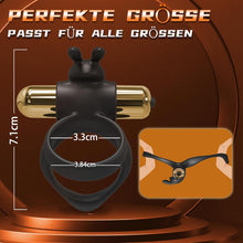 Laden Sie das Bild in den Galerie-Viewer, 3 in1 Penisring Vibrator - Dual Penis Ring mit 10 Vibrationsmodi Erotik Sex Spielzeug für Paare Penis Massagegerät für Langwährende Erektion Cockring Masturbator Spielzeug für die Männer Extrem