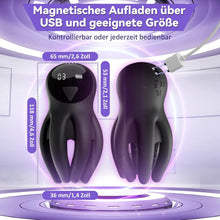 Laden Sie das Bild in den Galerie-Viewer, Masturbieren für Männer Elektrischer Masturbator - Sex Spielzeug für die Männer mit 10 verschiedenen Vibrationen zur Stimulation des Eichel und Verlängerung der Ausdauer, Stärker Power Penis Vibrator