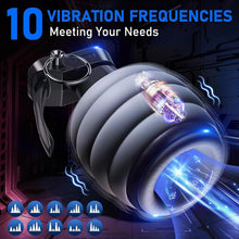 Laden Sie das Bild in den Galerie-Viewer, Elektrische Masturbator Cup mit 10 leistungsstarke Vibrationsmodi Penis Training Vibrator Sexspielzeug für Männer Taschenmuschi Sex Toyset Herren