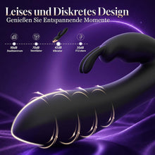 Laden Sie das Bild in den Galerie-Viewer, Vibrator Sex Spielzeug für die Frau, Vibration für Frauen Schwarz | Vibratorensets für Frauen Klitoris, Dildo Rabbit Vibratoren mit Klitorisstimulation, 10 Vibrationmodi Sextoysets für Damen