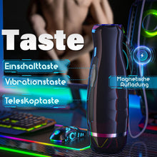 Laden Sie das Bild in den Galerie-Viewer, Elektrischer Masturbator mit 7Modi Teleskop &amp; Vibrieren Sex spielzeug für die Männer, Realistischer Penis Stimulator für Männer, Masturbieren für Männer, 3D Realistische Vagina Sexspielzeug