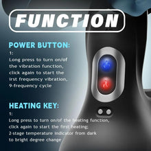 Laden Sie das Bild in den Galerie-Viewer, 360° Hoden Vollabdeckungsstimulator Penistrainer Cock Ring mit 9 Vibrations &amp; Heizmodi