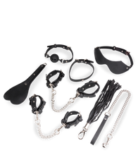 Laden Sie das Bild in den Galerie-Viewer, 8-teiliges Bondage-Set aus veganem Lederimitat